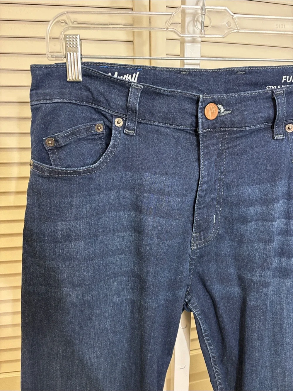 Mugsy Fulton Slim Straight Men’s Jeans in Dark Blue Size 33 x 32